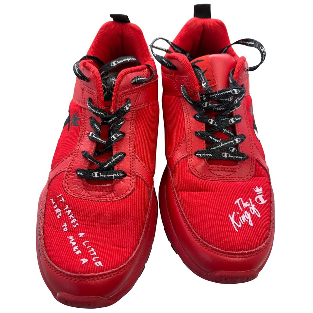 Champion 93Eighteen King Mens Red Leather Low Top Sneakers CMS10026M‎ Size 9M